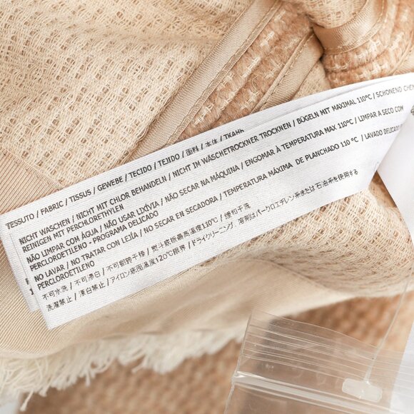 Twinset Taupe Cotton-Blend Tweed Frog-Fastener Jacket - Picture 13 of 14